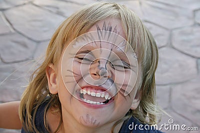 Little funny girl Stock Photo