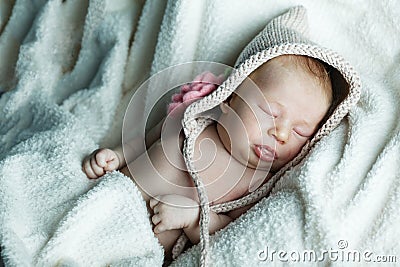 Little funny sleepeng baby Stock Photo