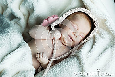 Little funny sleepeng baby Stock Photo