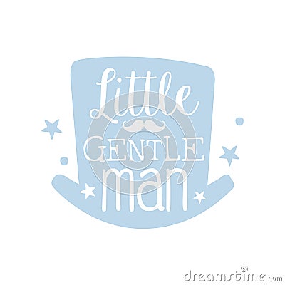 Little gentleman label, colorful hand drawn vector Illustration Vector Illustration