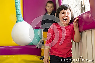 Little girl crying Stock Photo