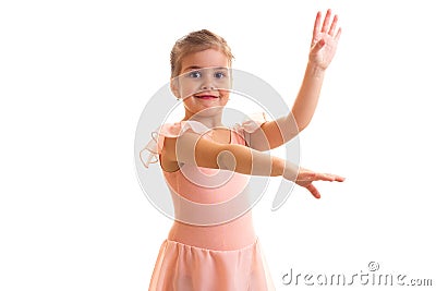 Little girl dancing Stock Photo