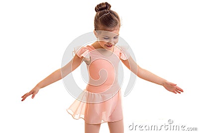 Little girl dancing Stock Photo