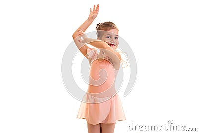 Little girl dancing Stock Photo