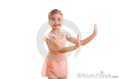 Little girl dancing Stock Photo