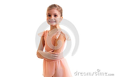 Little girl dancing Stock Photo