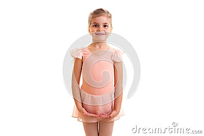 Little girl dancing Stock Photo