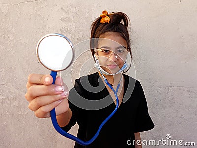 Little girl, future medical, professional, Stock Photo