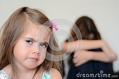 Little girl having a temper tantrum Stock Photo