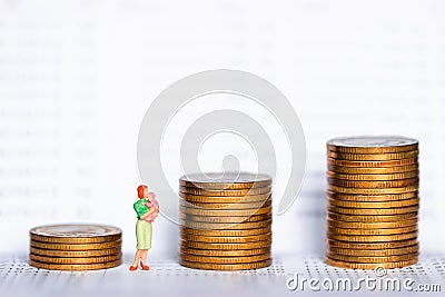 Little girl with her mother. Stock Photo