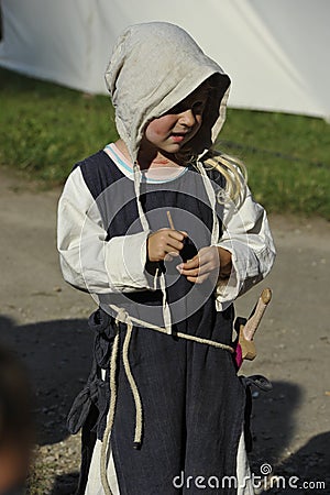 Little Girl, Medieval Festival, Nuremberg 2013 Editorial Stock Photo