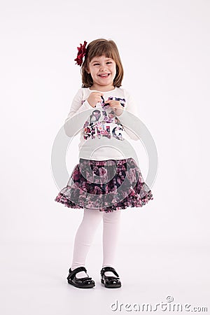 Little girl preschooler model Stock Photo