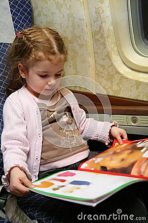 Little girl read book Stock Photo