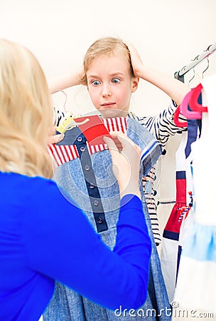 Little girl in shock. Stock Photo