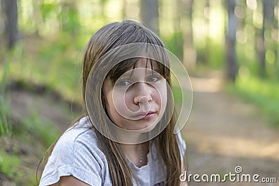 Portrait of a girl crying Stock Photo