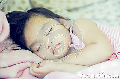 Little girl sleep Stock Photo