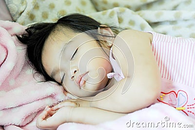 Little girl sleep Stock Photo