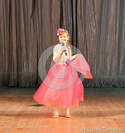 Little girl soloist Editorial Stock Photo