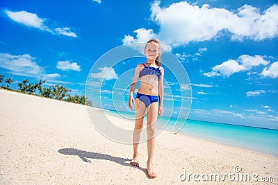 Little girl on vacation Stock Photo