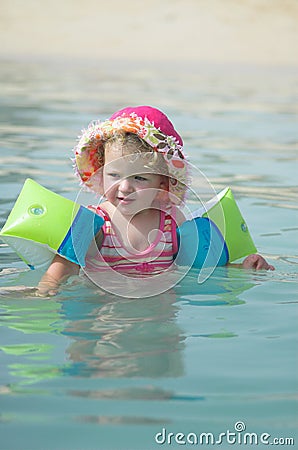 Little girl in the water 2 Stock Photo