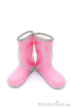 Little girls gum boots Stock Photo