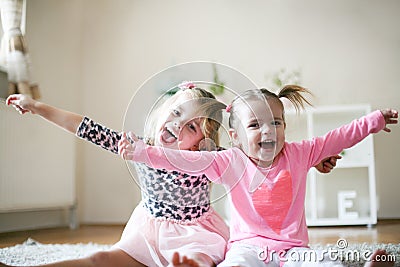 Little girls with happy face. Stock Photo