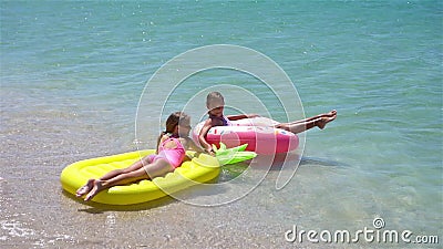 Little Girls Having Fun at Tropical Beach during Summer Vacation Playing Together Stock Footage - Video of recreation, friendship: 202599598-> 