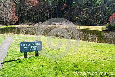 Little Glade Mill Pond, Blue Ridge Parkway, North Carolina, USA Stock Photo