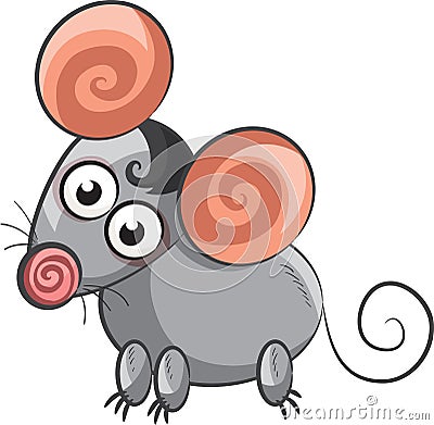 Little gray mouse Stock Photo