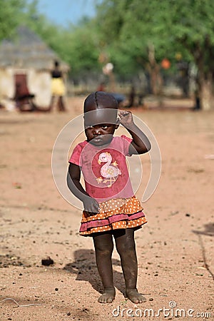 Little Himba girl, Namibia Editorial Stock Photo