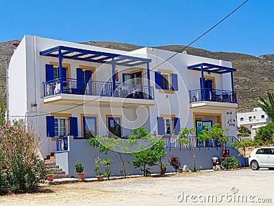 a little hotel in greece Stock Photo