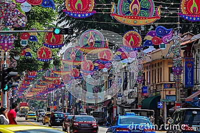 Little India Deepavali Festival Editorial Stock Photo