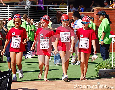 Little Ironkids athletes Editorial Stock Photo