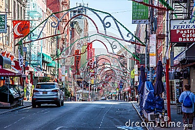 Little Italy in New York Editorial Stock Photo