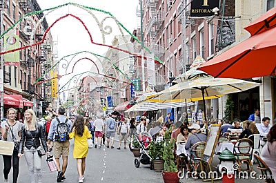 Little Italy New York City Editorial Stock Photo