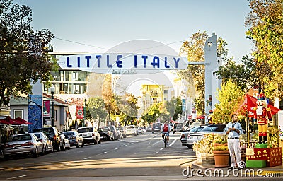 Little Italy, San Diego, California Editorial Stock Photo