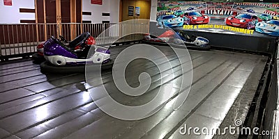 little kids playing car diving into the gamezone in India Oct 2019 Editorial Stock Photo