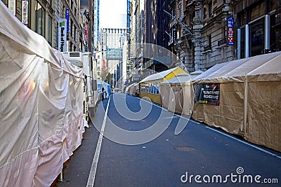 Little Korea curbside dining in NYC Editorial Stock Photo