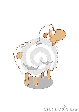 Little Lamb Vector Illustration