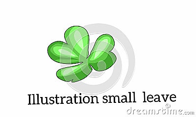 Little leaf illustration with gradient Vector Illustration