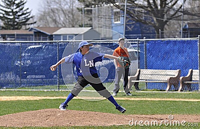 Little league baseball pitcher Editorial Stock Photo