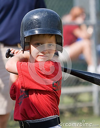 Little League Baseball Player Stock Photo