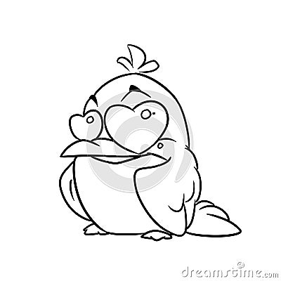 Little love bird parody character illustration cartoon coloring Cartoon Illustration