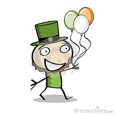 Little Man Celebrates St. Paddys Day Stock Photo