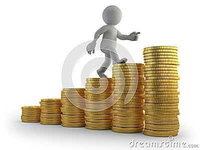 3d small people - career Stock Photo