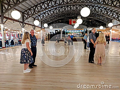 People come to dance at the Danceland dance hall, Saskatchewan Editorial Stock Photo