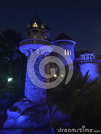 Little Mermaid Castle, Disney World, Orlando, Florida Editorial Stock Photo