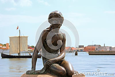 Little Mermaid - Copenhagen, Denmark Editorial Stock Photo