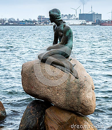 Little Mermaid Copenhagen Editorial Stock Photo