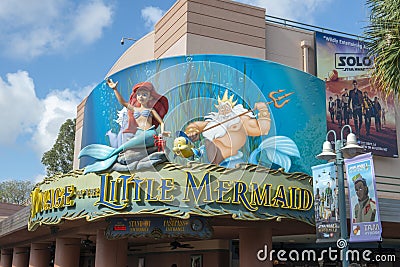 Little Mermaid, Disney World, Holiday Studios, Travel Editorial Stock Photo